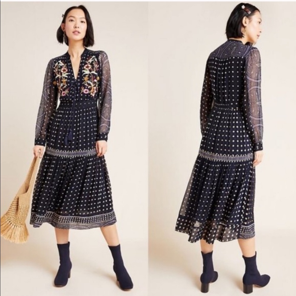 Maeve x ANTHROPOLOGIE Cassidy Embroidered Dress